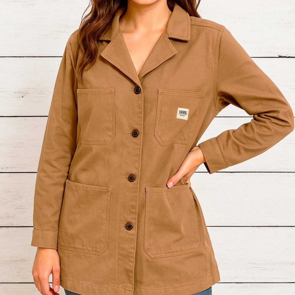 Vans Women's Rocko Tan/Khaki Utility Jacket Sz Large